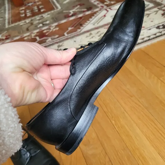 Jill Sander Leather Oxfords Black