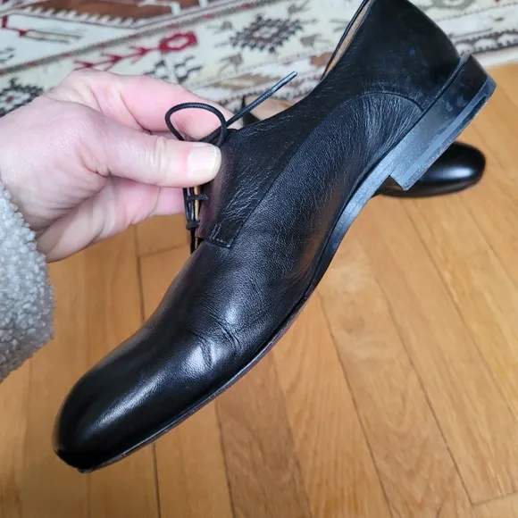 Jill Sander Leather Oxfords Black