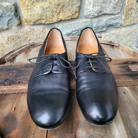 Jill Sander Leather Oxfords Black