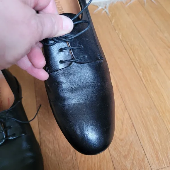 Jill Sander Leather Oxfords Black