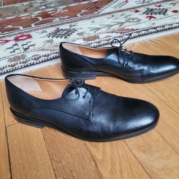 Jill Sander Leather Oxfords Black