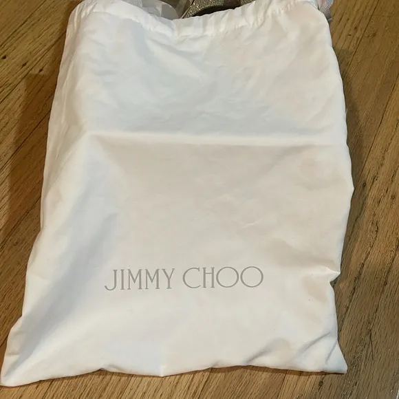 Jimmy Choo Gold Peep Toe Heels