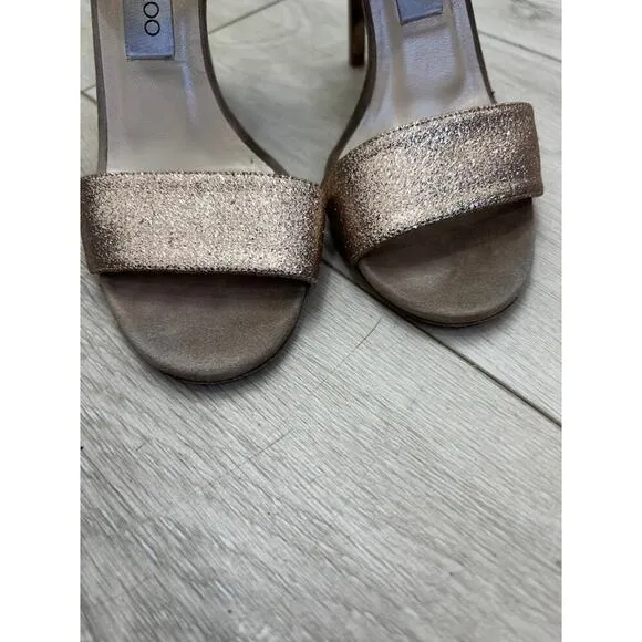 Jimmy Choo Tesoro Suede &amp; Glitter Sandal, Nude womens size 37 us: 6.5