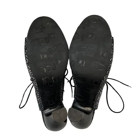John Fluevog ATTENTIONS  GWEN Black Devilfish Heels Size: 6