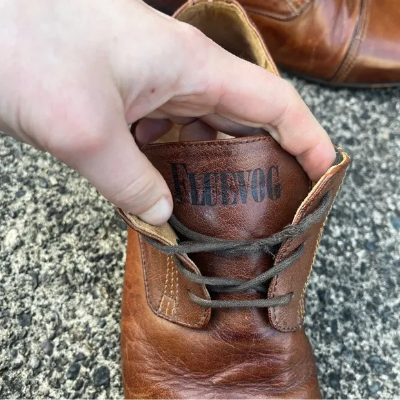 John Fluevog Brown Leather Lace Up Oxfords