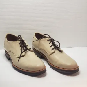 JOHN FLUEVOG Men's Vintage Beige Leather Lace Up Oxfords Size 8.5 Angeli…