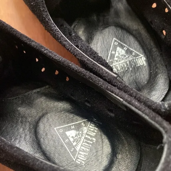 John Fluevog Shoes Immortal Perfection AUDREY Oxfords Black Suede Women's Size 9