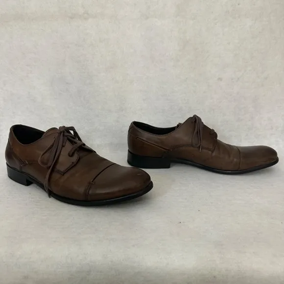 John Varvatos Oxfords US size 9M Gently worn Unusual split leather design