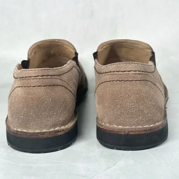 John Varvatos Shoes Mens Size 13 Oxfords Slip On Loafers Brown Tan Suede Leather