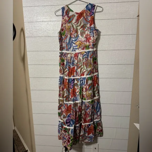 Johnny Was Chevron Tiered Tank Midi Dress Biarritz Size XS NWT
