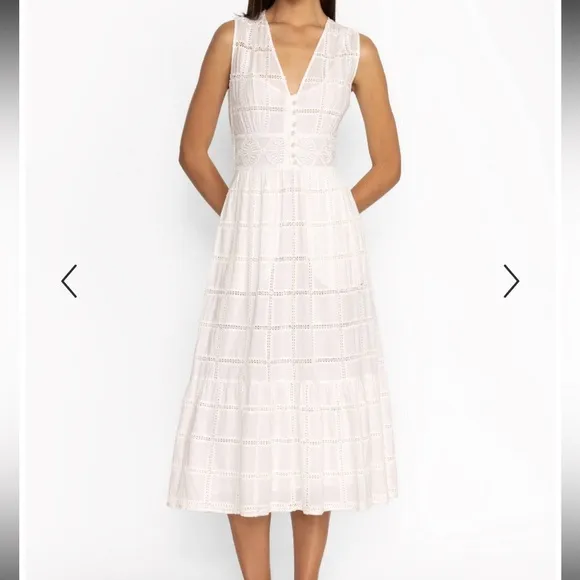 Johnny Was Jade Aaliyah Midi Dress New Without Tags XL