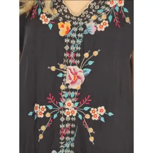 Johnny Was Keva Floral Embroidered Dress XS C 38320-4‎