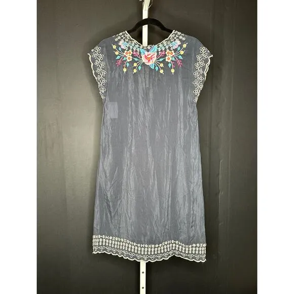 Johnny Was Keva Floral Embroidered Dress XS C 38320-4‎