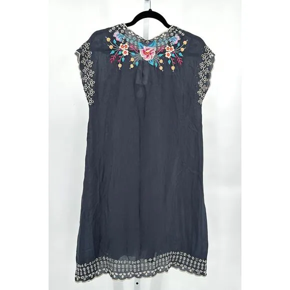 Johnny Was Keva Floral Embroidered Slip Dress Small‎ C 38320-4