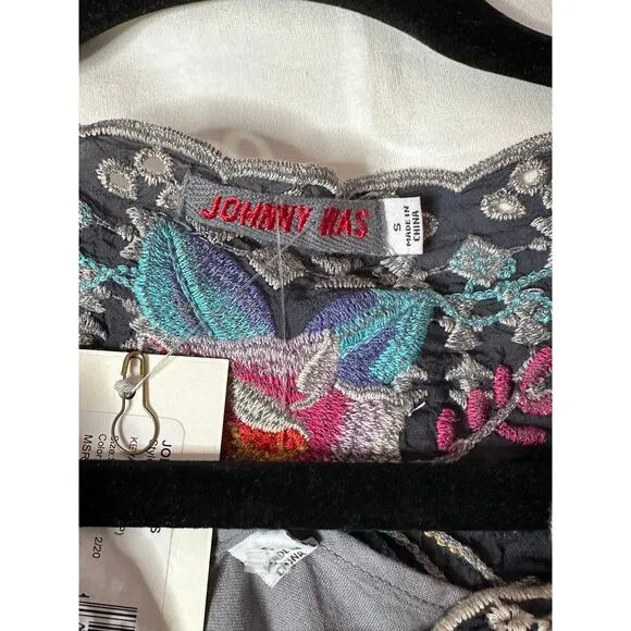 Johnny Was Keva Floral Embroidered Slip Dress Small‎ C 38320-4