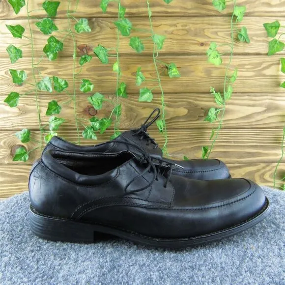Johnston &amp; Murphy 20-2125 Men Derby Oxfords Shoes Black Leather Lace Up Size 8 M