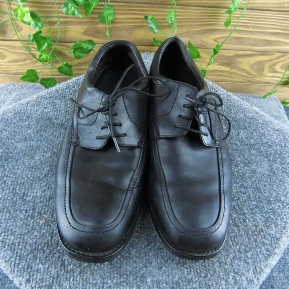 Johnston &amp; Murphy 20-2125 Men Derby Oxfords Shoes Black Leather Lace Up Size 8 M
