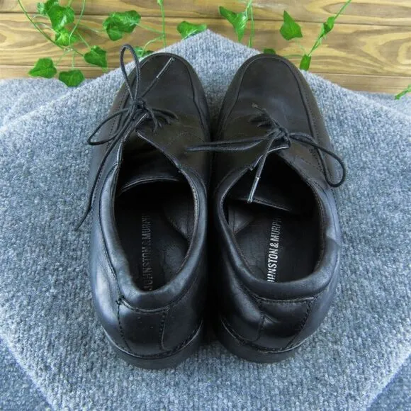 Johnston &amp; Murphy 20-2125 Men Derby Oxfords Shoes Black Leather Lace Up Size 8 M