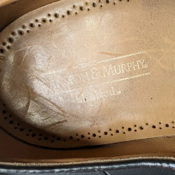 Johnston &amp; Murphy 9.5 lace up Cherry Wood leather classic oxfords