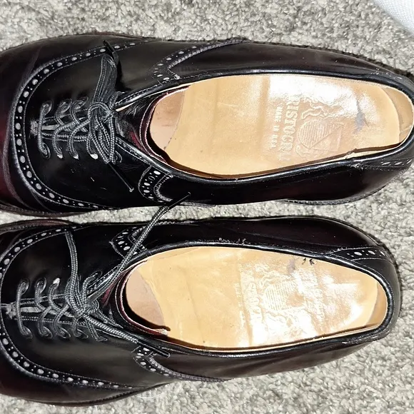 Johnston &amp; Murphy Aristocraft lace up leather oxford - 10 - brownish red/black