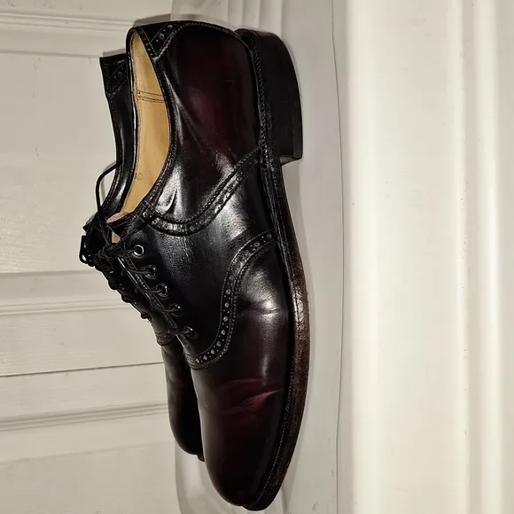 Johnston &amp; Murphy Aristocraft lace up leather oxford - 10 - brownish red/black