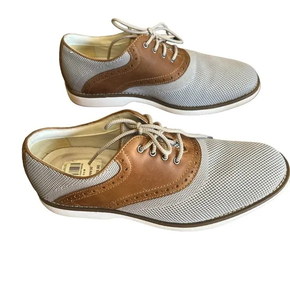 JOHNSTON &amp; MURPHY Gray Mesh and Brown Leather Saddle Oxfords Men’s Size 9​​​​​
