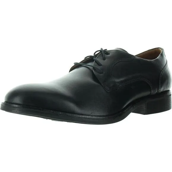 Johnston &amp; Murphy Mens Black Memory Foam Leather Oxfords NWOB
