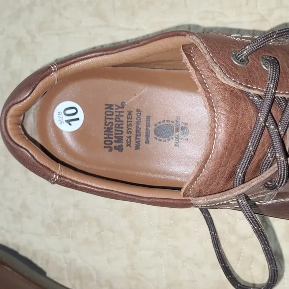 Johnston &amp; Murphy Rutledge Oxfords Shoe's Brown Leather Size 10