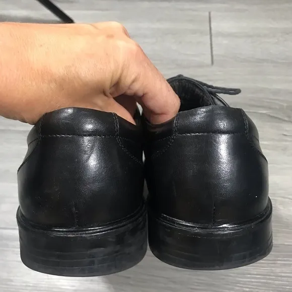Johnston &amp; Murphy size 12.5 Waterproof Black Leathet Stanton Lace Oxfords