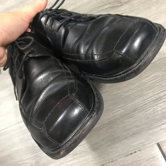 Johnston &amp; Murphy size 12.5 Waterproof Black Leathet Stanton Lace Oxfords