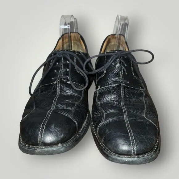Johnston &amp; Murphy Shuler Bicycle Oxfords Leather 20-7222 Black Lace up size 10