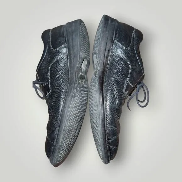 Johnston &amp; Murphy Shuler Bicycle Oxfords Leather 20-7222 Black Lace up size 10