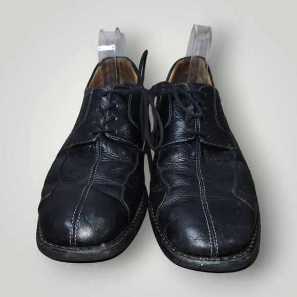 Johnston &amp; Murphy Shuler Bicycle Oxfords Leather 20-7222 Black Lace up size 10