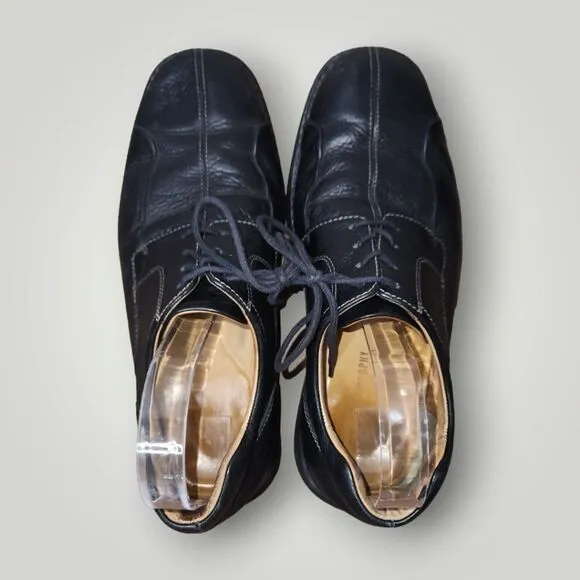 Johnston &amp; Murphy Shuler Bicycle Oxfords Leather 20-7222 Black Lace up size 10