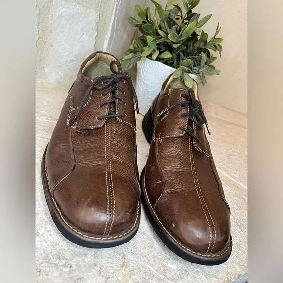Johnston &amp; Murphy Shuler Bicycle dark brown Oxfords sz 11.5