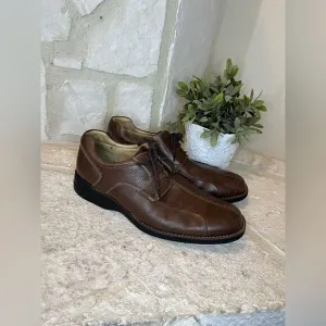 Johnston &amp; Murphy Shuler Bicycle dark brown Oxfords sz 11.5