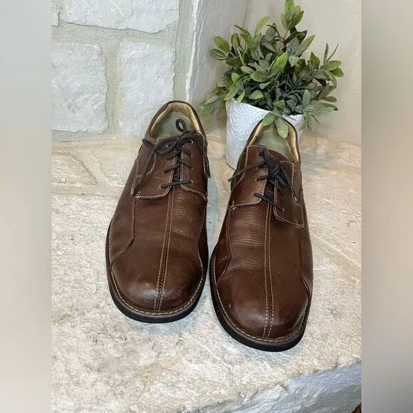 Johnston &amp; Murphy Shuler Bicycle dark brown Oxfords sz 11.5