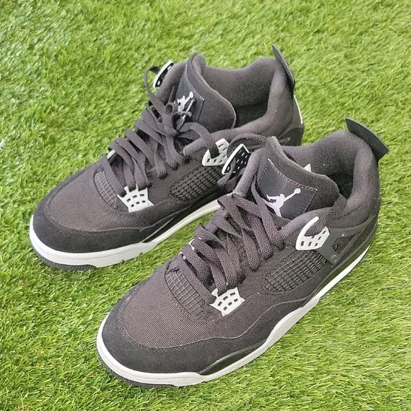 Jordan 4 Black Canvas Sneakers Iconic Design