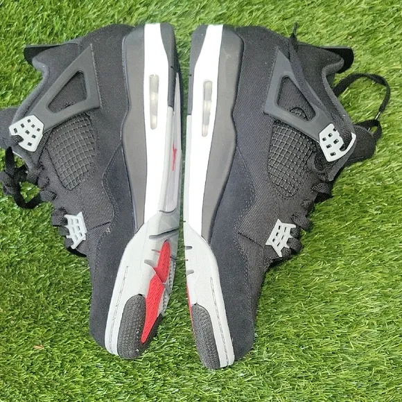 Jordan 4 Black Canvas Sneakers Iconic Design