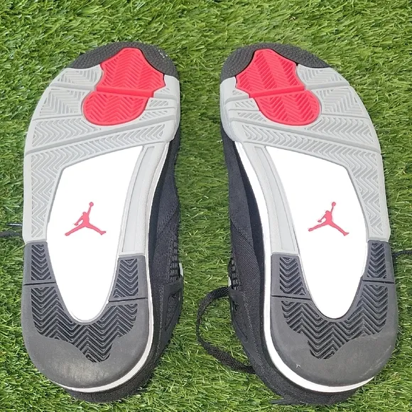 Jordan 4 Black Canvas Sneakers Iconic Design