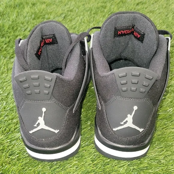 Jordan 4 Black Canvas Sneakers Iconic Design