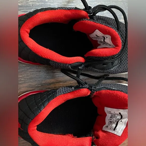 Jordan Academy 11C youth black red white basketball shoes