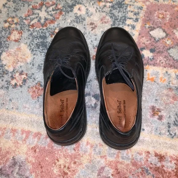 Josef Siebel Black Leather WALT Men’s Dress Shoes Size 9.5-10 Used
