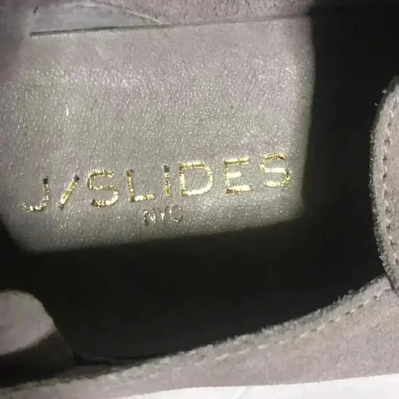 J/Slides NYC Attire Gray Suede Slide On Size 7.5