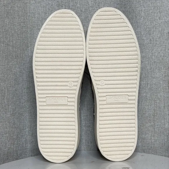 J/SLIDES NYC HALLIE TAUPE LEATHER PENNY LOAFER SLIP ON PLATFORM SNEAKERS **NIB**