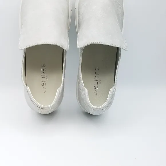J/Slides Perrie Slip On Shoes Size 8.5 Silver