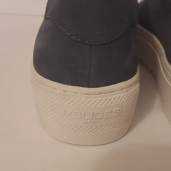 J/Slides Slip On Sneaker Blue Size 7 Leather