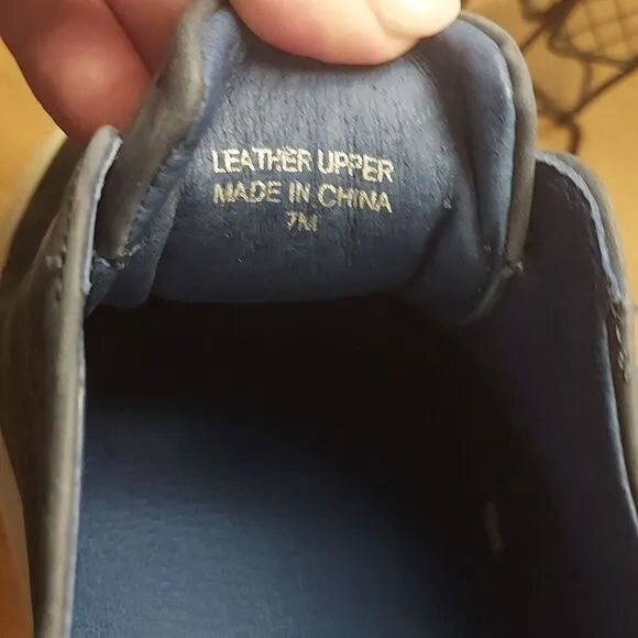 J/Slides Slip On Sneaker Blue Size 7 Leather