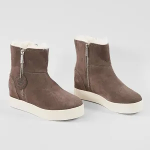 J/SLIDES Suede Wedge Booties