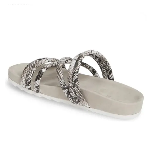 J/SLIDES TESS EMBOSSED STRAPPY SLIDE SANDAL SZ 6.5- NIB!